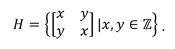 H
1 = {[X]|x,y € Z}