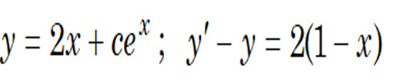 _y= 2x+ce":
y'-y = 2(1-x)