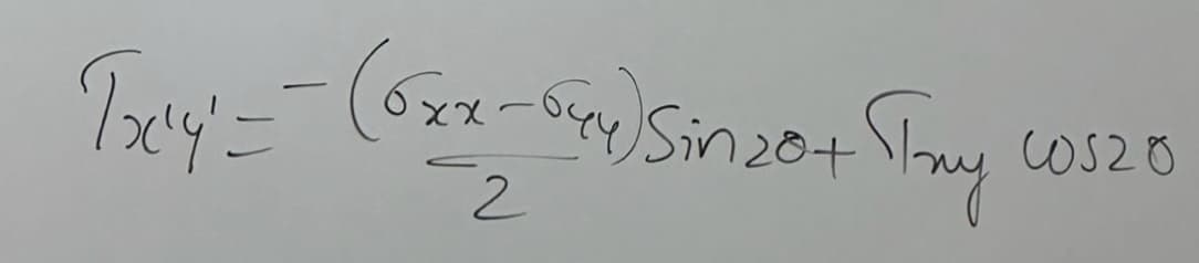 Tx²y = - (0xx-54) Sin ₂0+ Try
2
C0520