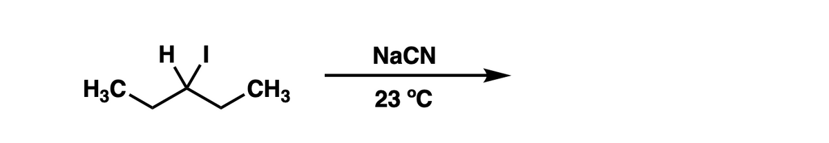 H3C.
HI
CH3
NaCN
23 °C