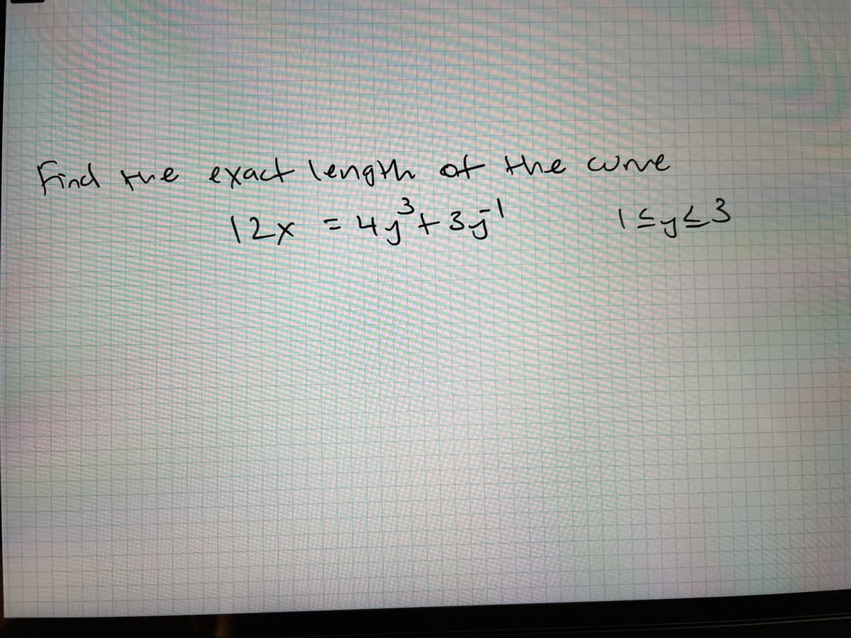 Find the the wrnve
exact length of
12x =4g+8g'
