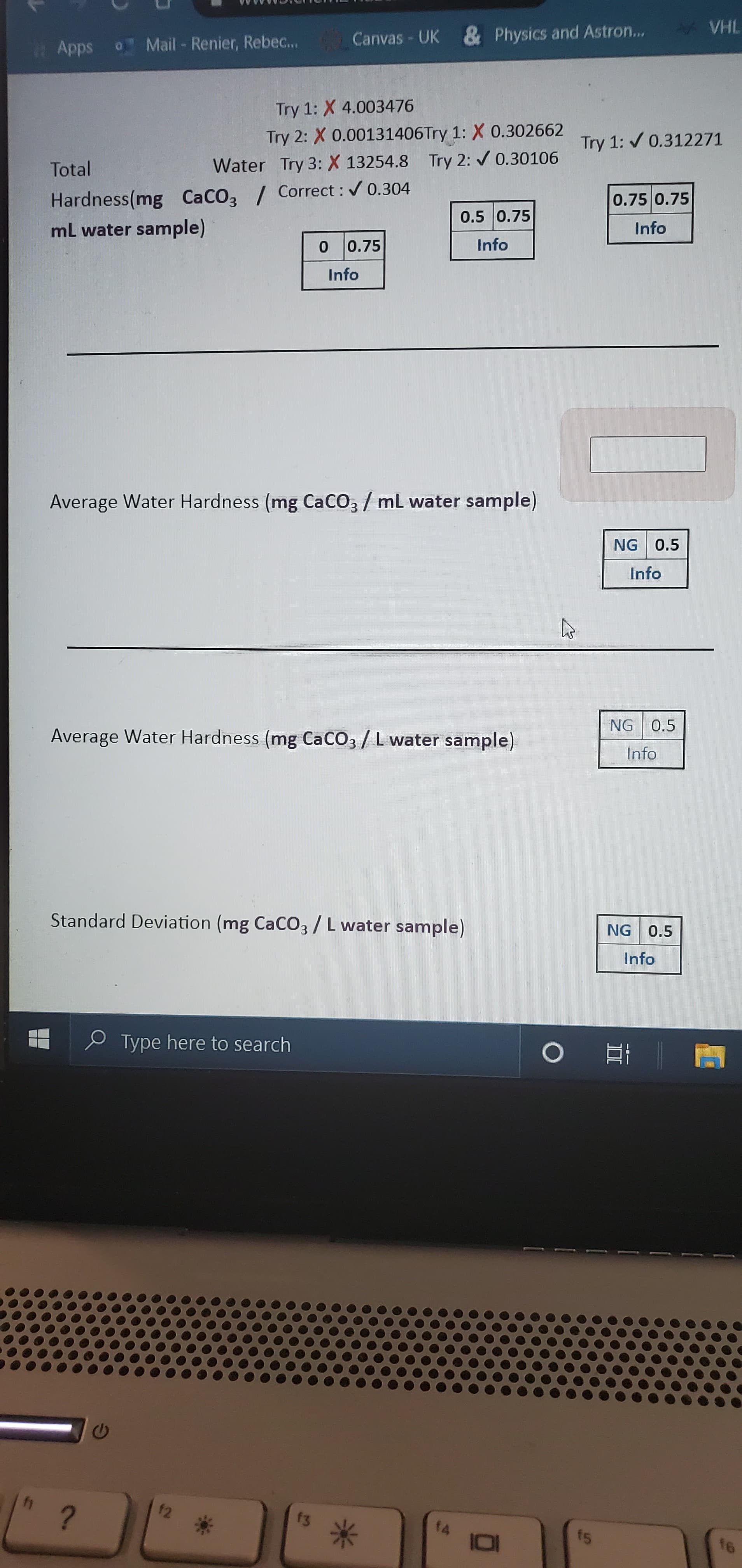 Average Water Hardness (mg CaCO, / ml water sample)
Average Water Hardness (mg CaCO3 / L water sample)
