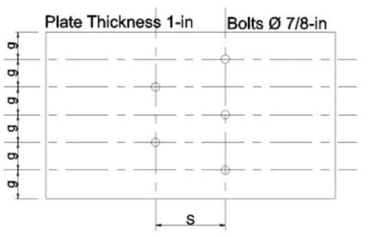 Plate Thickness 1-in
Bolts Ø 7/8-in
lototot
9.
