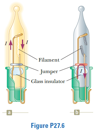 Filament
Jumper
Glass insulator
a
b
Figure P27.6
ww
