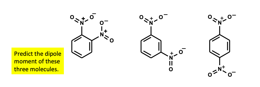 O:
it
o.
Predict the dipole
moment of these
three molecules.
+z=0
