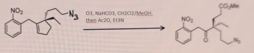 NO2
CO-Me
№3
03, NaHCO3, CH2C12/MeOH,
then Ac20, Et3N
NO₂