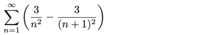 Σ
n=1
3
n2
3
(n + 1) 2