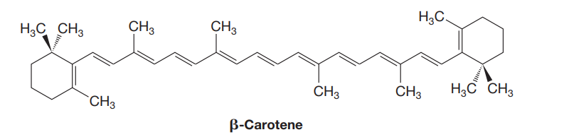 H3C CH3
CH3
CH3
CH3
CH3
H3C CH3
`CH3
В-Carotene
