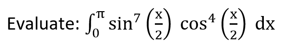 Evaluate: " sin’ ()
Cos4
dx
2.

