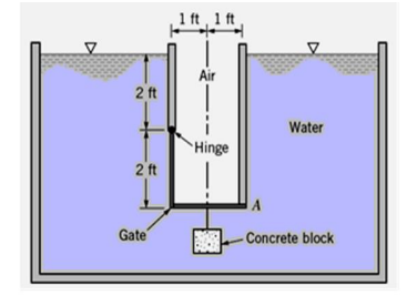 1 ft 1 ft
Air
2 ft
Water
Hinge
2 ft
Gate
- Concrete block
