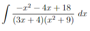 -r2 –
4:x + 18
dr
(3r + 4)(x² + 9)
