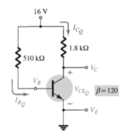 16 V
510 ΚΩ
IBQ
Ico
1.8 ΚΩ
Vc
VCEO B=120
VE