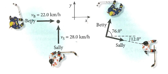 VB = 22.0 km/h
Betty
Vs = 28.0 km/h
Sally
Betty
76.0⁰
Sally
12.0⁰