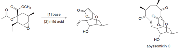 LOCH3
[1] base
(2] mild acid
но
но
abyssomicin C
