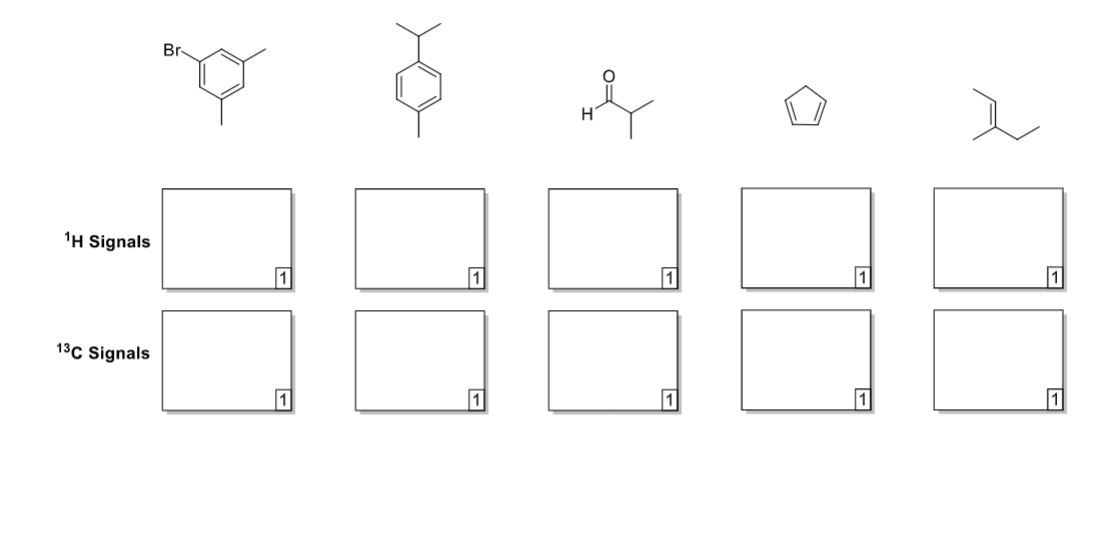 'H Signals
1
1
13C Signals
1
