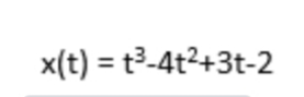 x(t) = t³-4t²+3t-2
