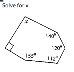 Solve for x.
x
155⁰
140⁰
120⁰
112°