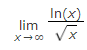 lim
x → 00
In(x)
X
