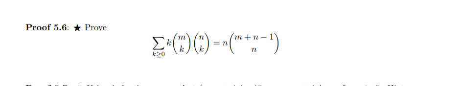 Proof 5.6: * Prove
Σ'(*) (*) =n("+" - 1)