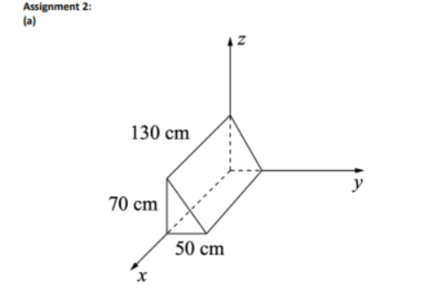 Assignment 2:
(a)
130 cm
70 cm
X
50 cm
N