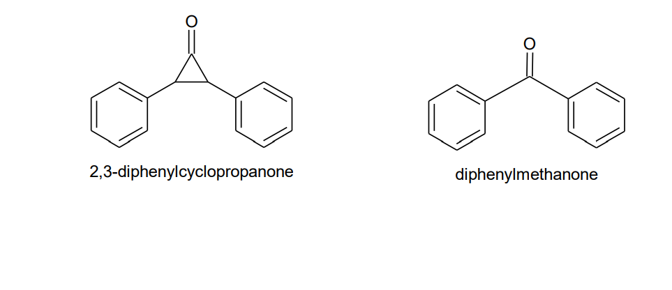 2,3-diphenylcyclopropanone
diphenylmethanone

