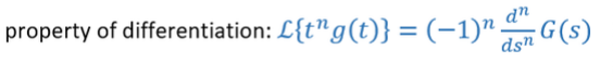 property of differentiation: L{t"g(t)} = (-1)".
dn
G(s)
dsn
