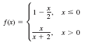 s(x) =
x>0
x + 2'
