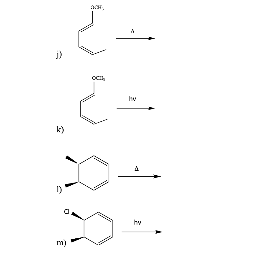 2
j)
k)
1)
OCH3
X
Cl
m)
A
OCH3
E-
hv
D.
Δ
hv