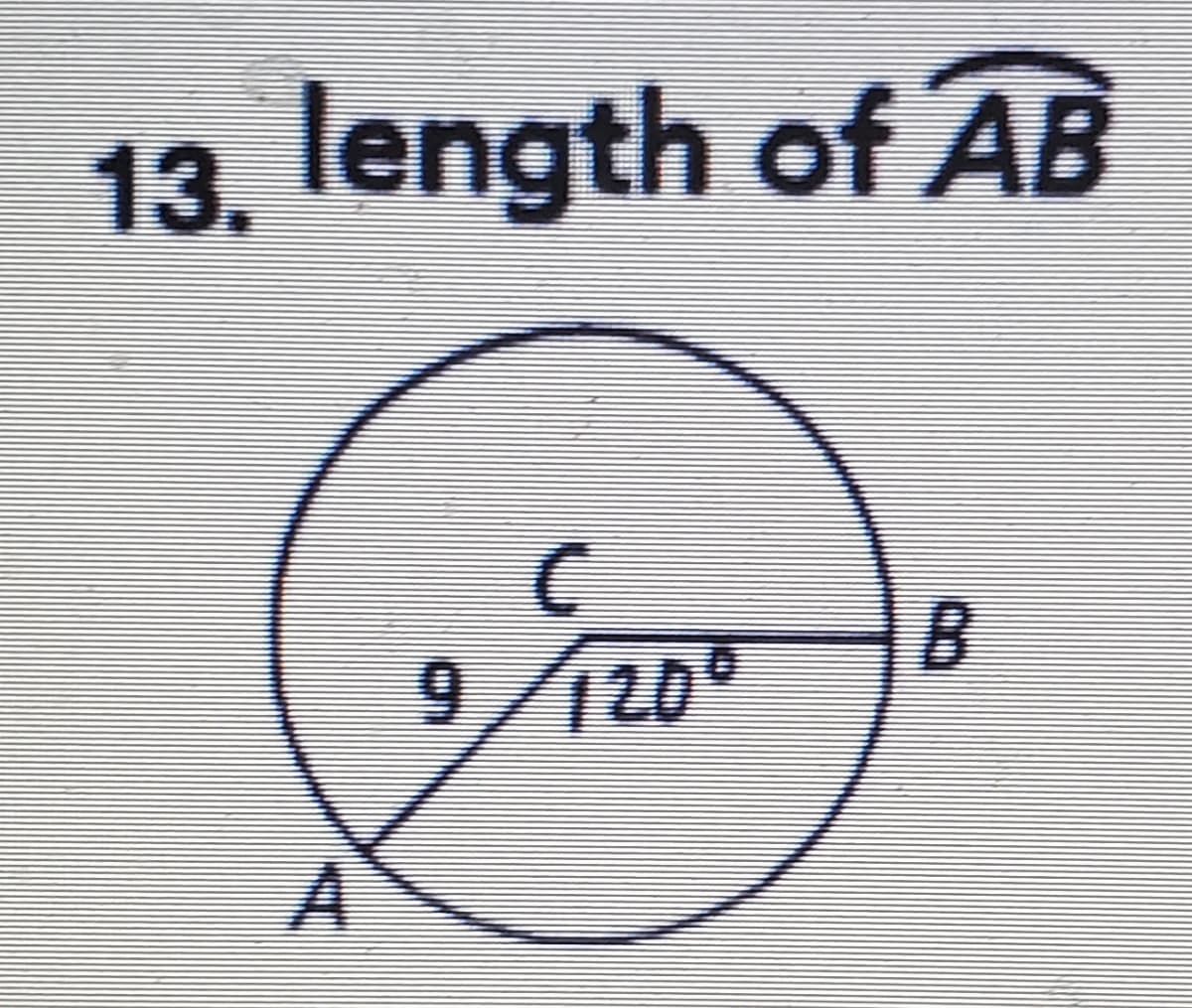 13. length of AB
9/1200
B
