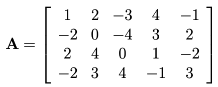 1
2 -3
4
-1
-2 0
0 -4 3
2
A =
4
1
-2
-2
3
4
-1 3
