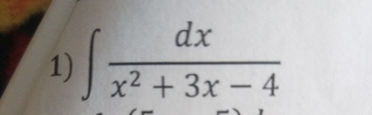 1)
dx
x²+3x-4