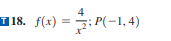 118. f(x) = -
P(-1,4)
