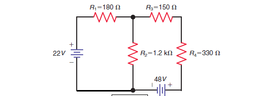 R;=180 N
R3=150 N
22V
R=1.2 kn
R,=330 N
48V
