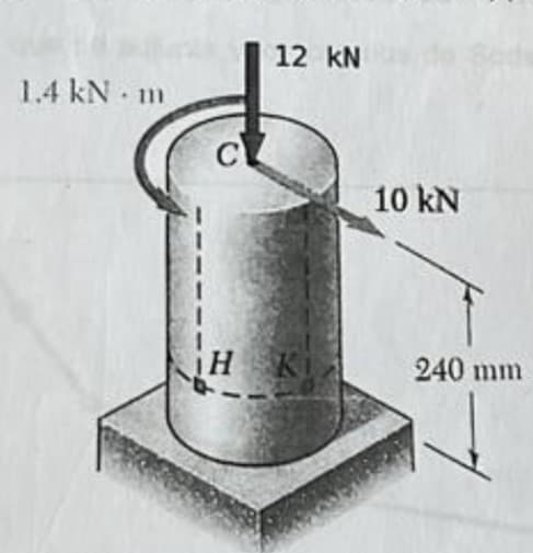 1.4 kN m
12 KN
HK
10 kN
240 mm