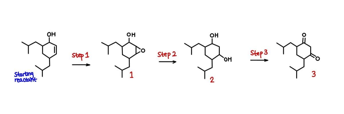 он
он
Step 1
Step 2
Step3
Starting
reactant
2
