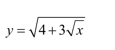 y = \4+3Jx
X
