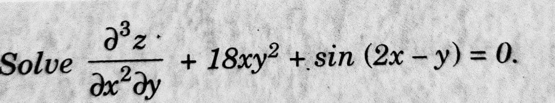 Solve
18xy + sin (2x – y) = 0.
-
