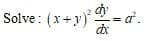 Solve : (x+y)
- a".
