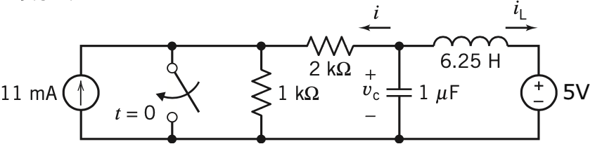 6.25 H
2 ΚΩ
1 kΩ
+
1 μ
*) 5V
+
11 mA (1
Uc
t = 0
