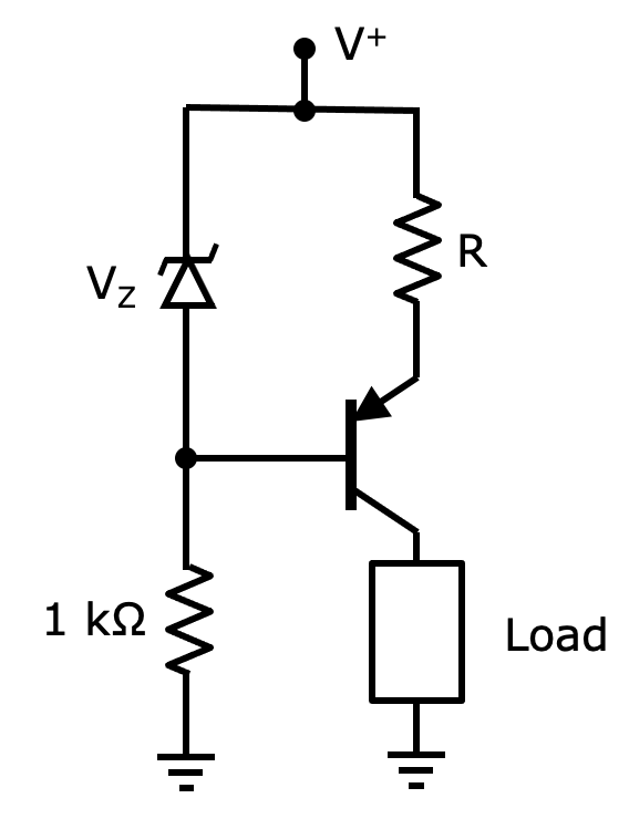 V+
R
Vz A
1 kΩ
Load
