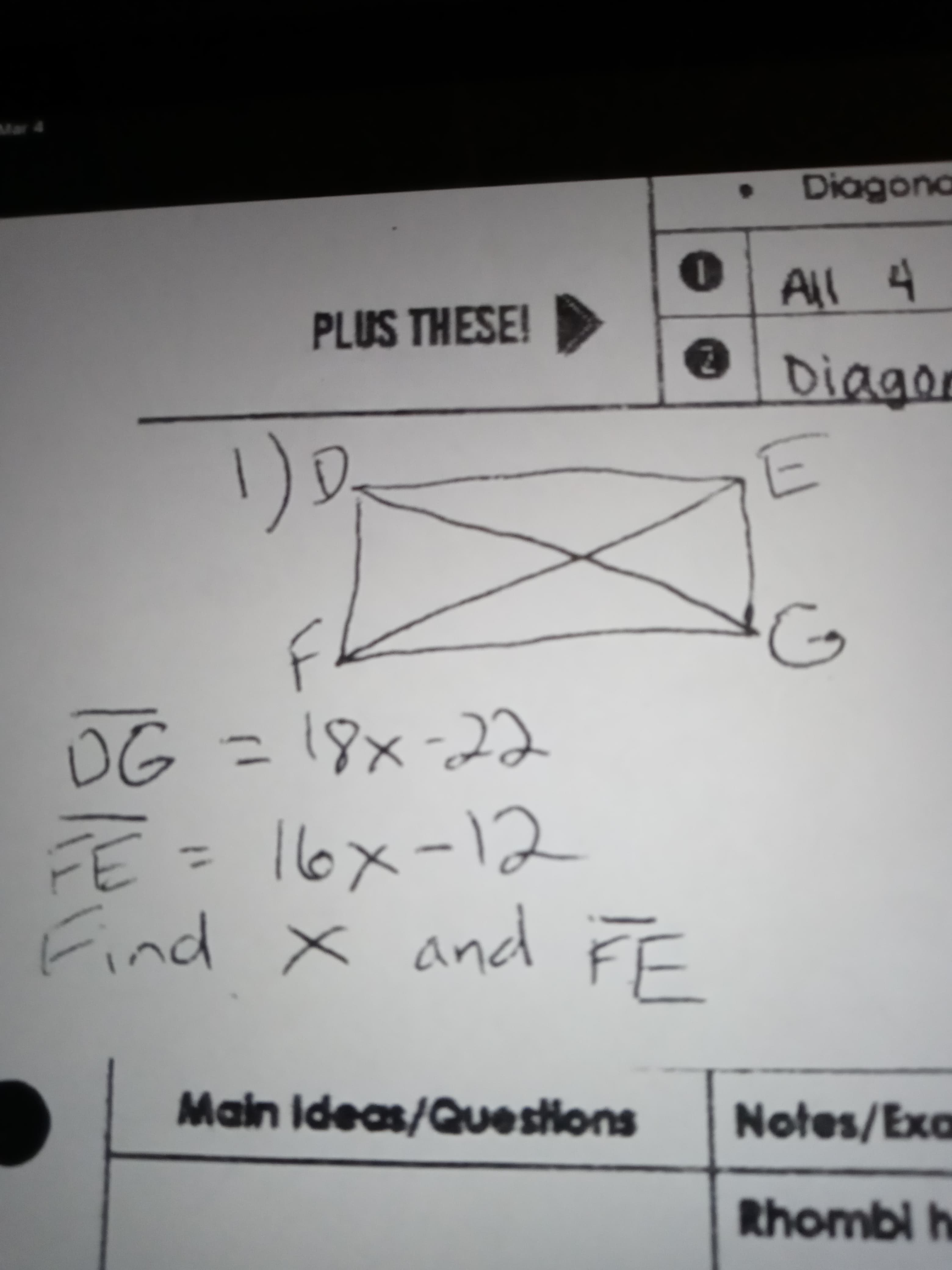 1)
F
OG =18x-2
I6x-12
Find x and FF
%3D
%3D
