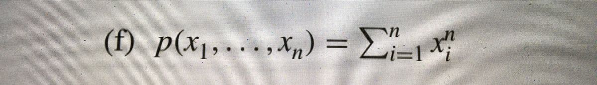 (f) p(x1,.…..,X„) = E-,

