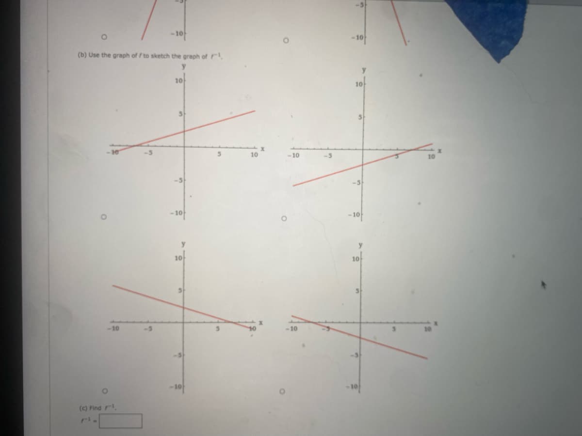 (b) Use the graph of f to sketch the graph of .
10
10
10
-10
10
-5
10
y
y
10
10
-10
-5
-5
-10
10
(c) Find r
