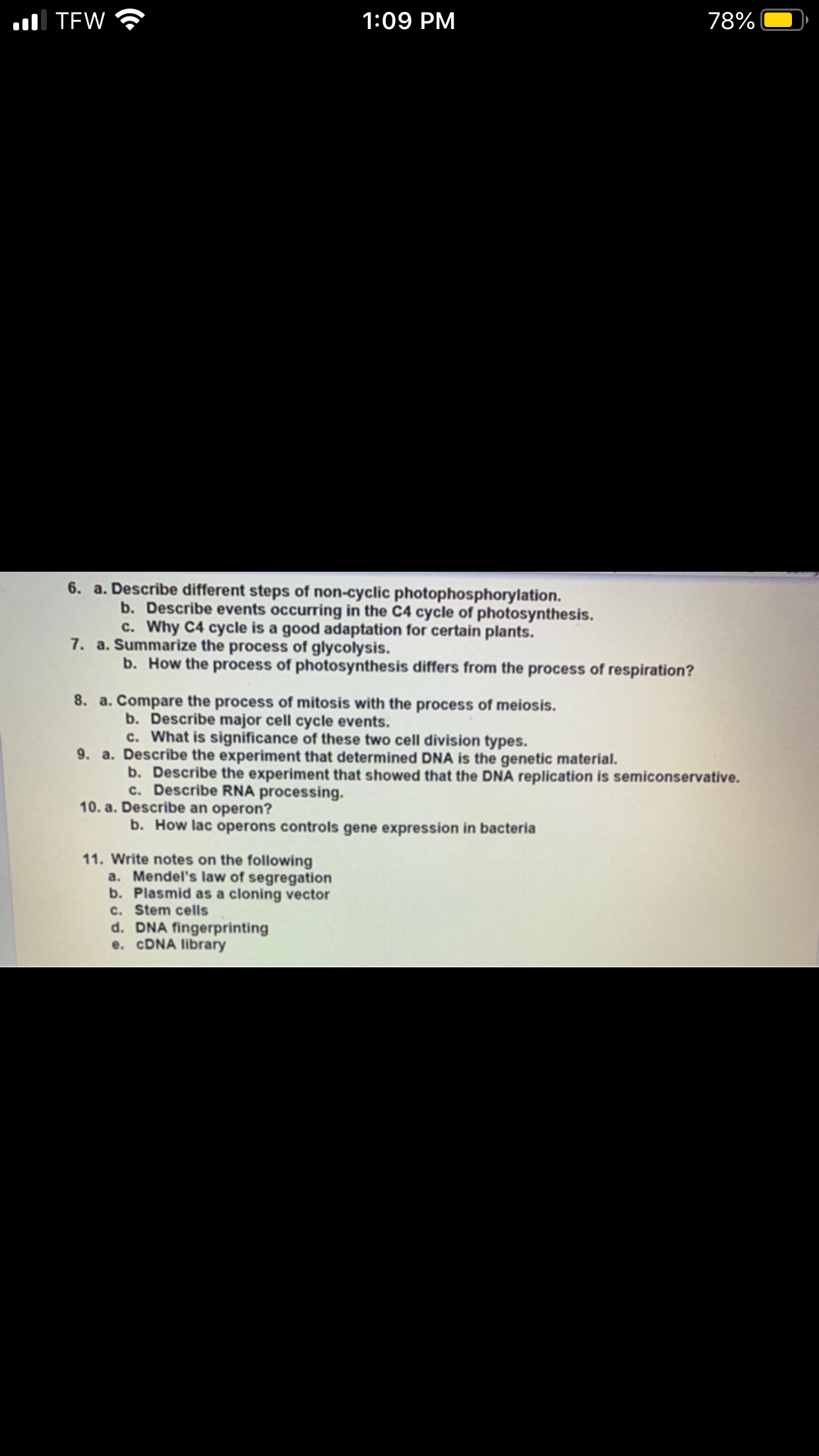 10. a. Describe an operon?
b. How lac operons controls gene expression in bacteria
