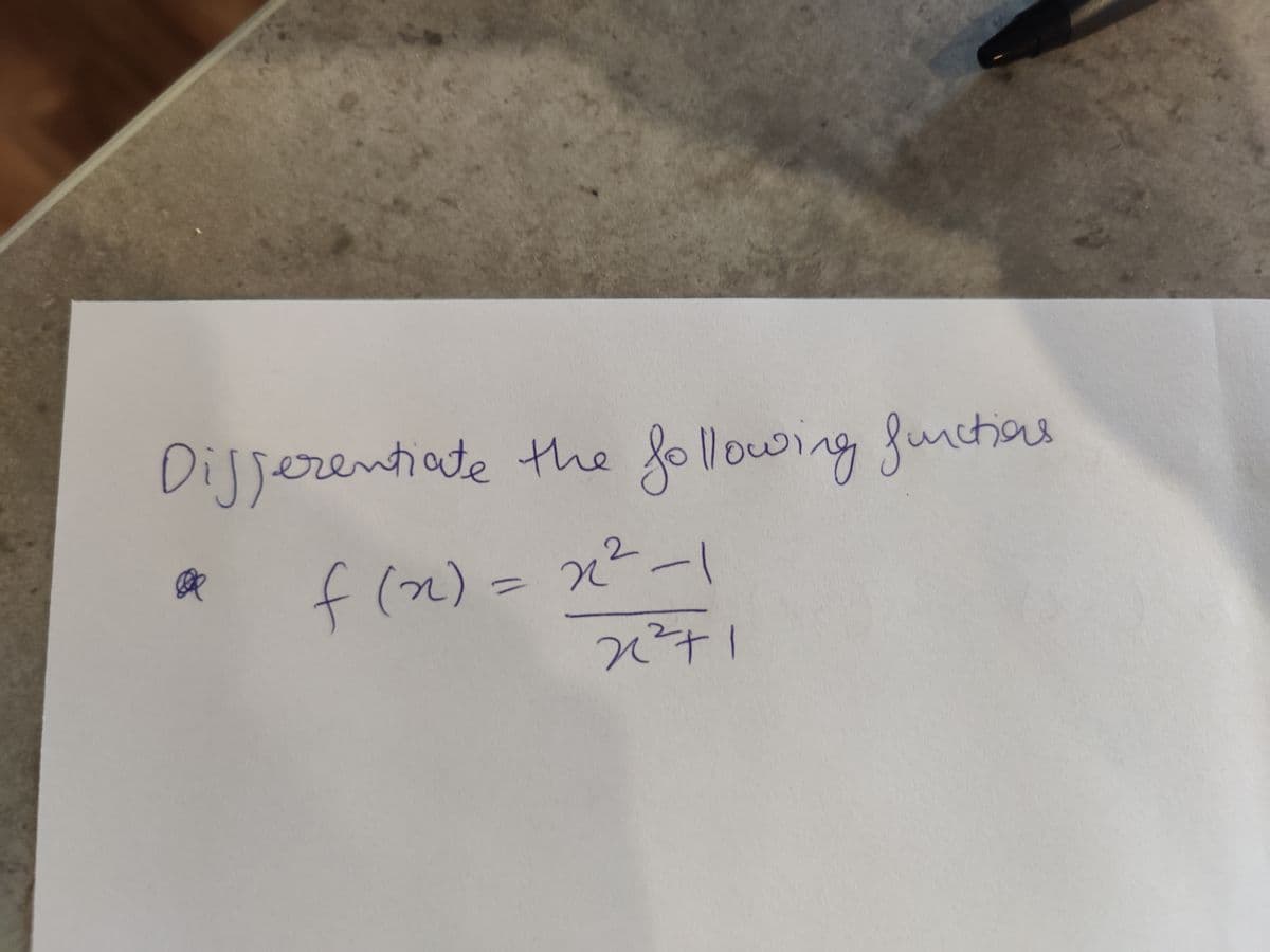 Differentiate the following functions
D
f(x) = x²-1
2²71