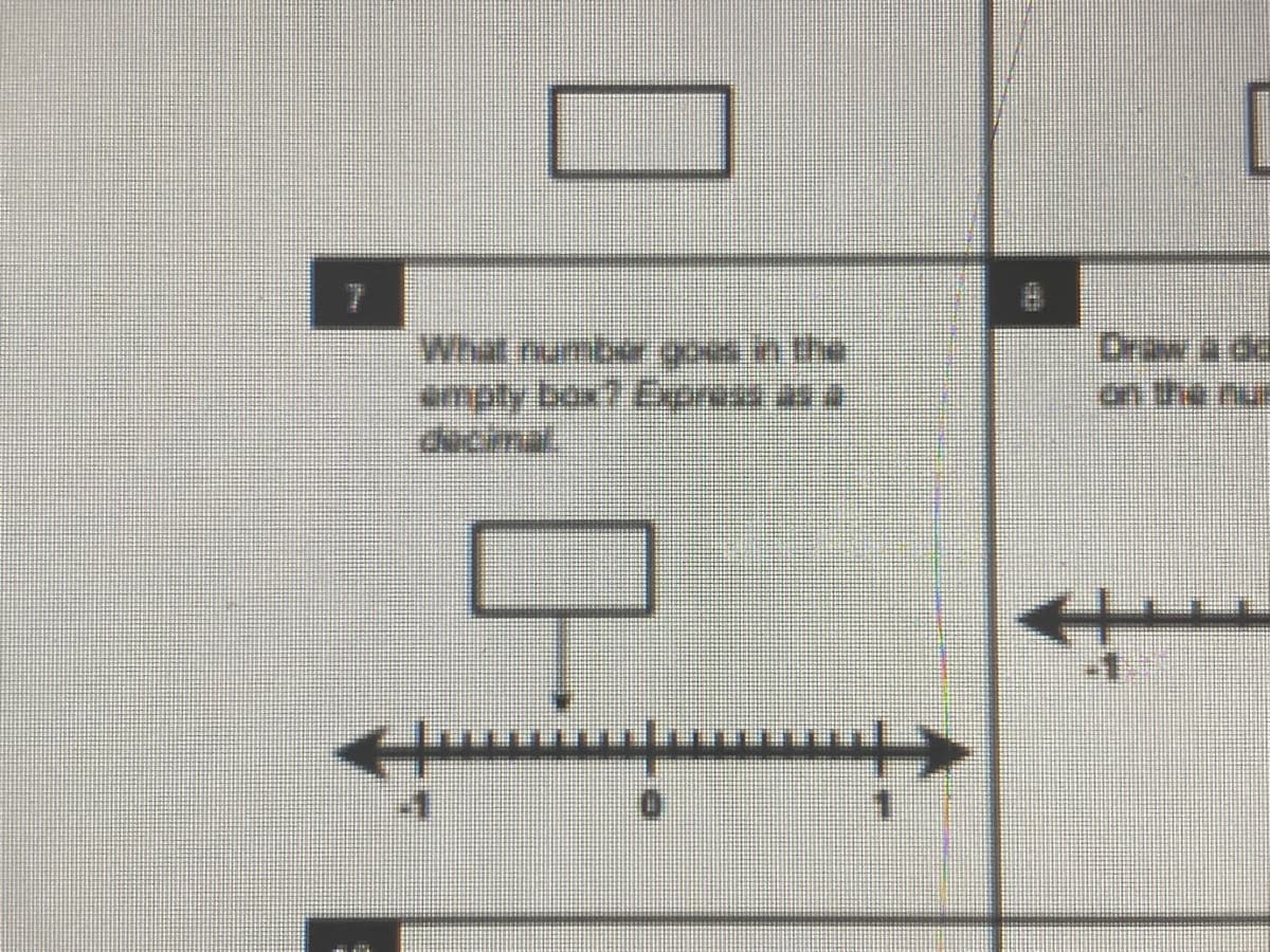 What numbxr go nthw
ampty box7 Exot aa
decimal
Draw a d
an the nue
