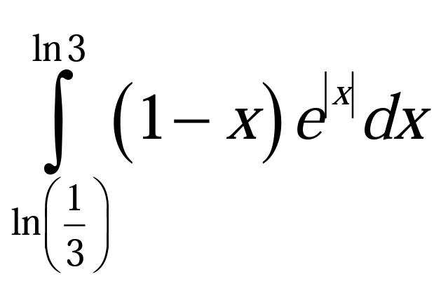 In 3
| (1- x)e"dx
X
In
3
