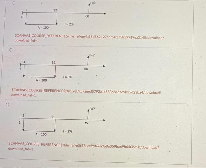 F=?
32
60
1= 2%
A = 100
SCANVAS COURSE REFERENCES/file_ref/ge4a18d562127c6c58175859919ea3145/download?
download_frd=1
F=?
3
32
60
I= 8%
A= 100
SCANVAS_COURSE REFERENCES/file_ref/gc7aeed5792alc88368acle9b35d23ba4/download?
download_frd=1
Fa?
3
25
|= 2%
A = 100
$CANVAS COURSE_REFERENCE$/file_ref/g5f67eccf9d66a9a8e059ba69b640be5b/download?
download_frd=1
