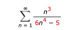 Σ
n'
n = 1
6n4
- 5
8
