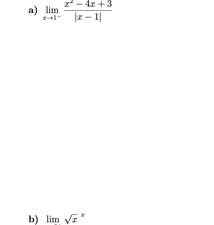 4x + 3
-
а) lim
|x – 1|
x→1-
lim vx
